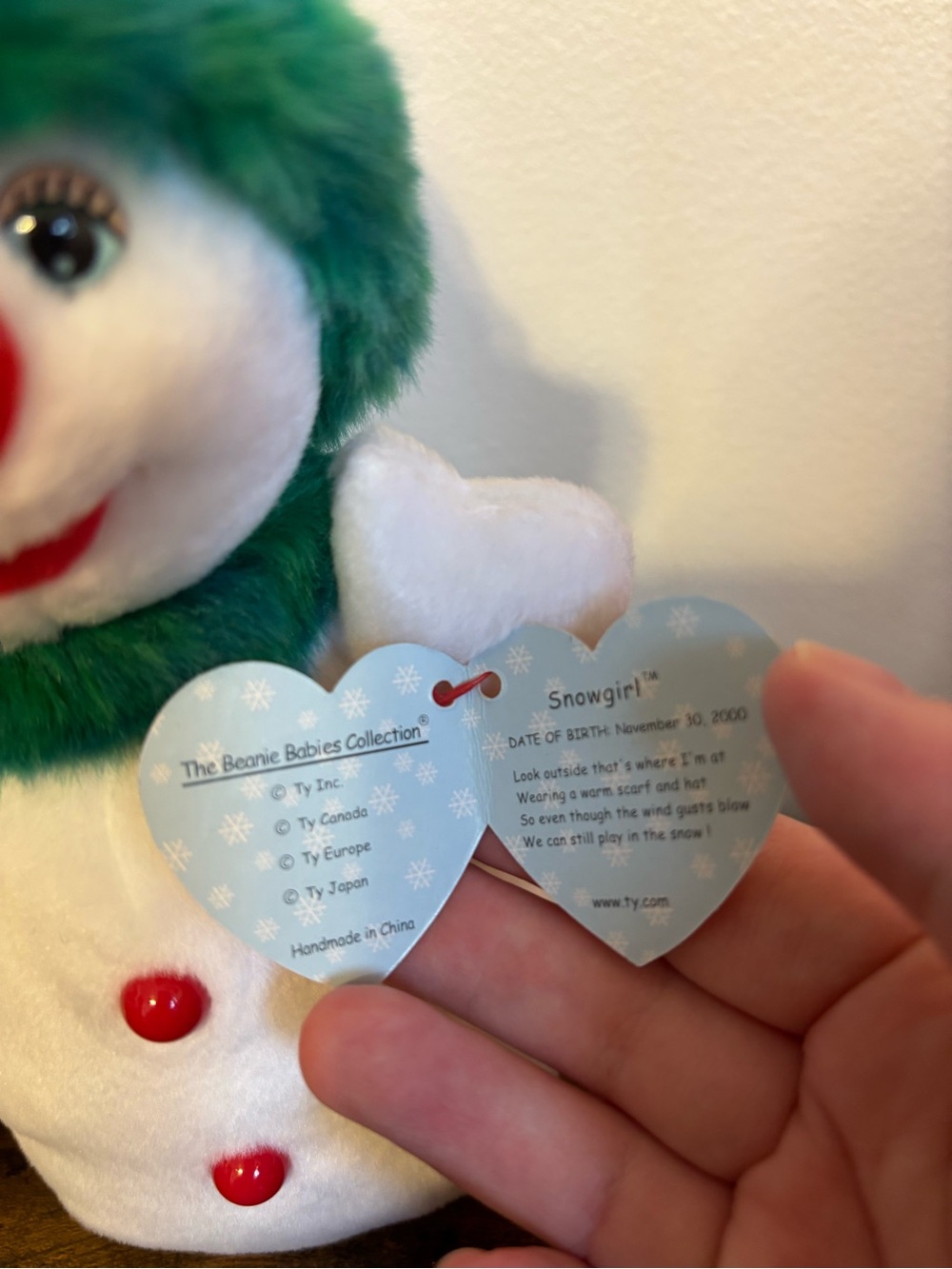 Snowball and Snowgirl beanie babies - Picture 3 of 15
